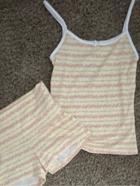 PINK Victoria's x Frankies Bikini Yellow and Pink Floral Sleep set Collab